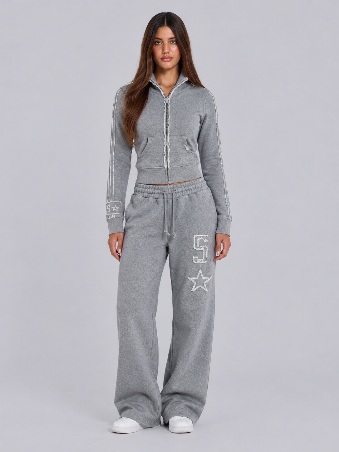 Conjunto Varsity Gris image 3