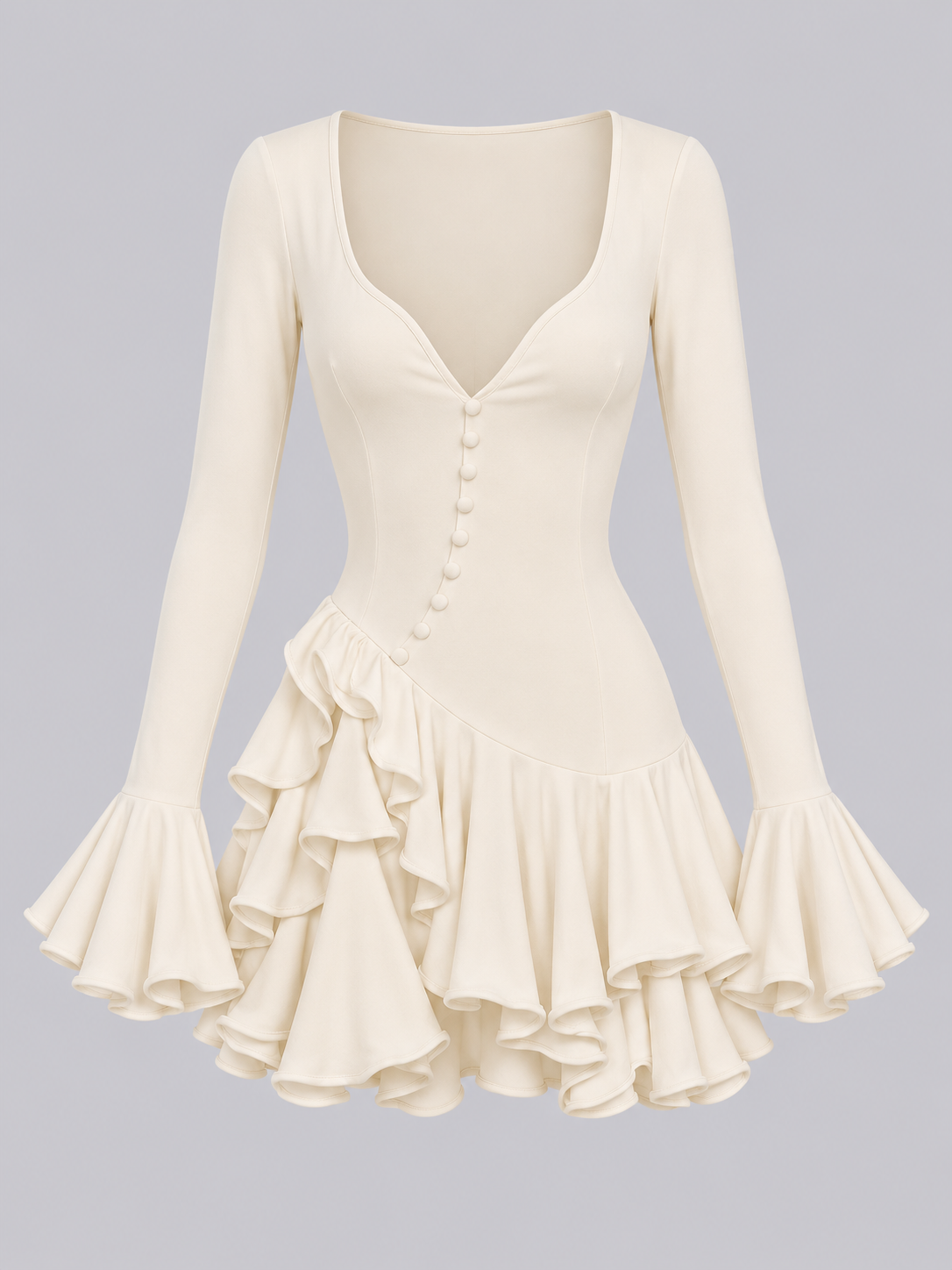 Vestido Rosalía Marfil swatch image