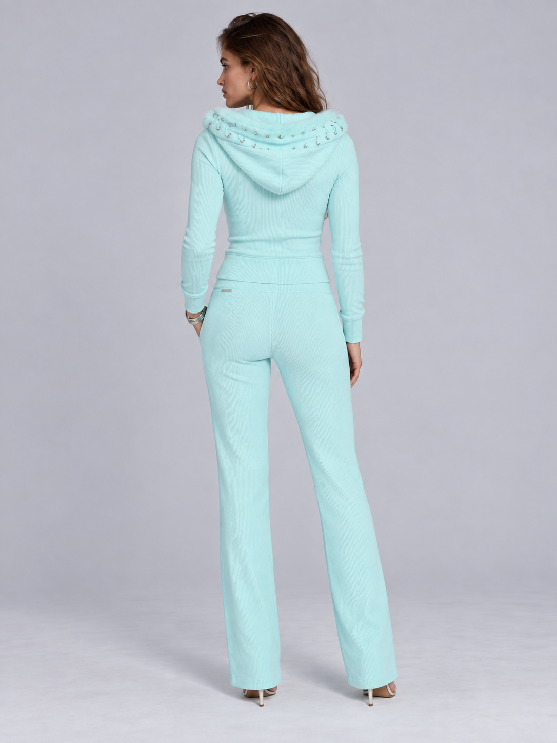 Conjunto Velour Málaga Aguamarina image 5