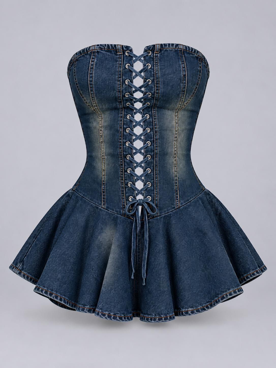 Vestido Denim Arcos Denim Azul image 1