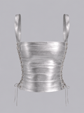 Metallkorsett Sonne Silber