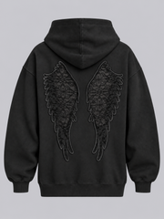 Sudadera Encaje Alas Negro image 2