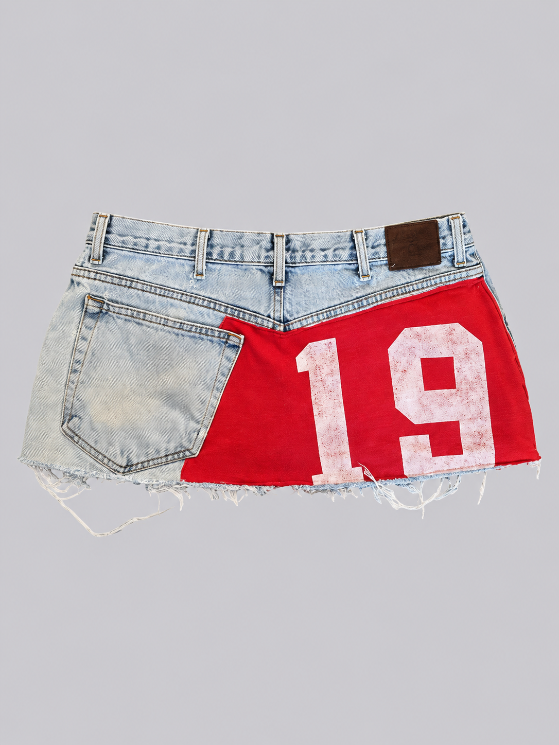Falda Denim Varsity Azul Cielo image 2