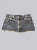 Falda Denim Varsity Gris