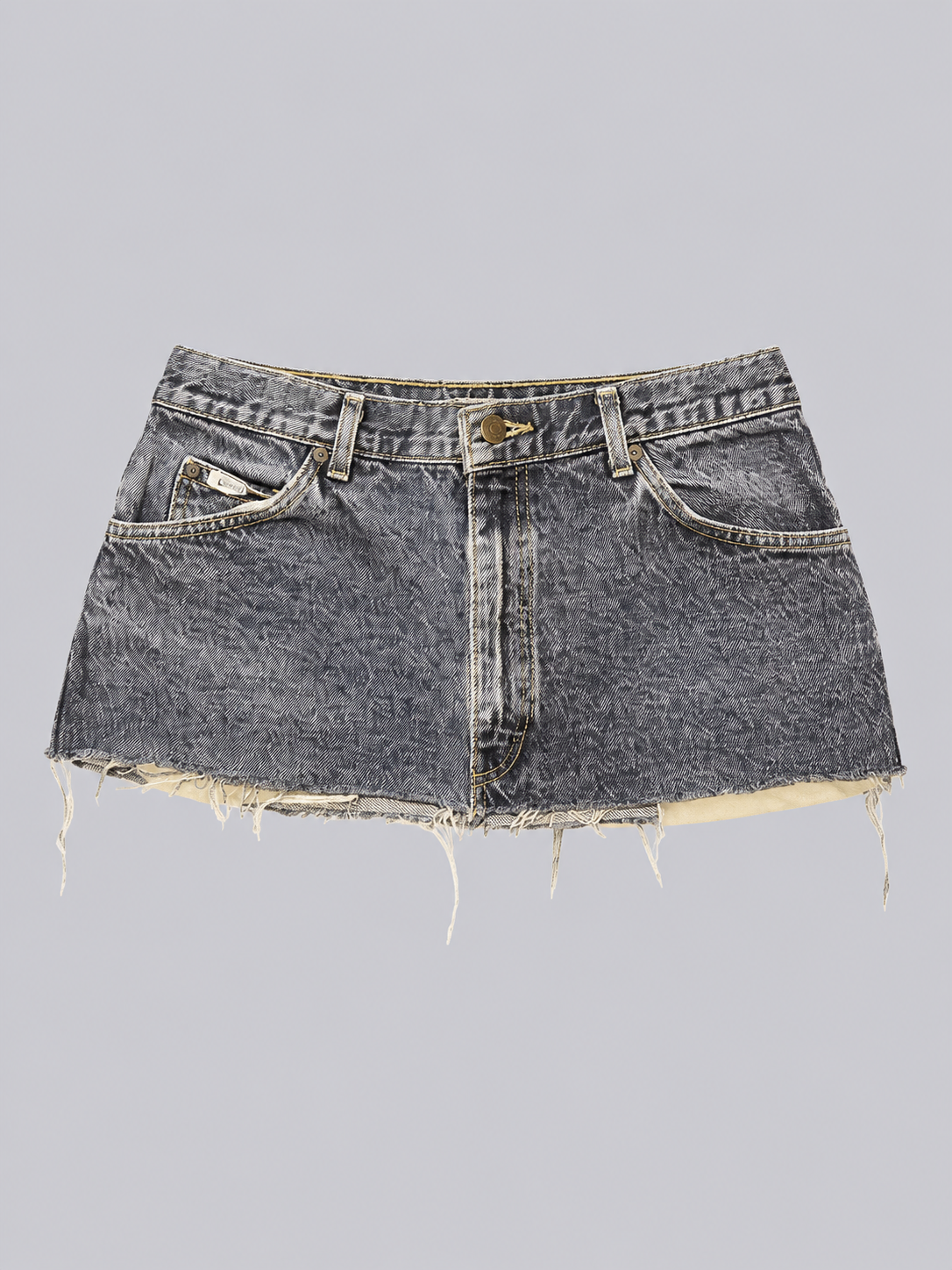 Falda Denim Varsity Gris image 1