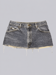 Falda Denim Varsity Gris swatch image